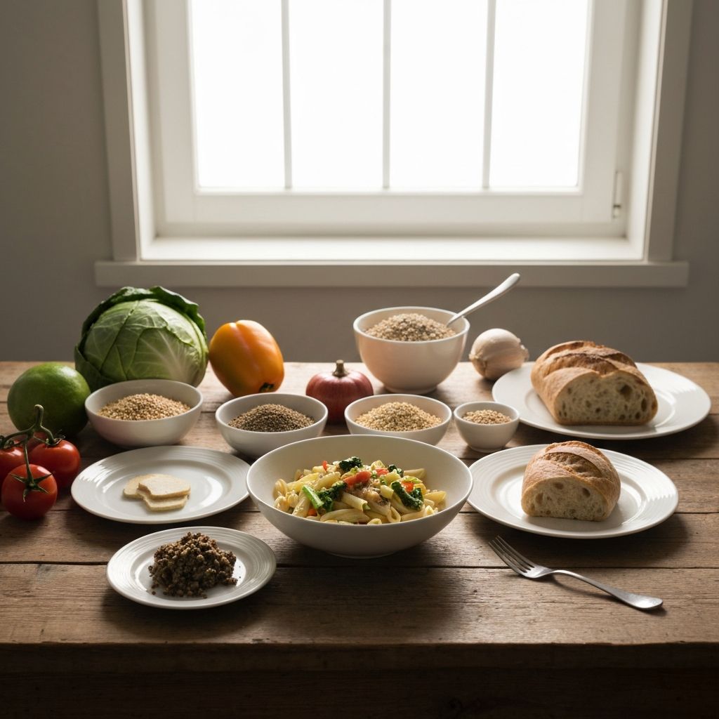 Calm food composition for blog overview